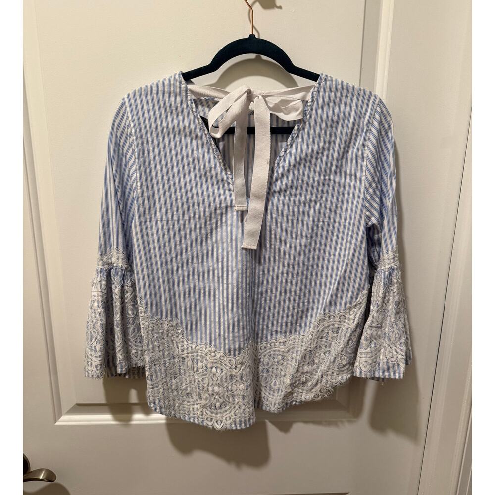 Zara Women's Pinstripe Top - Picture 3 of 10